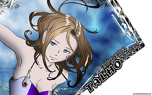 brown haired woman Eureka Talho Seven character illustration HD wallpaper