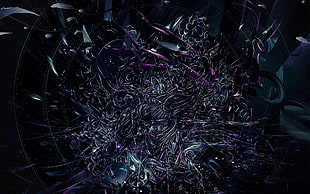black and purple abstract artwork digital wallpaper