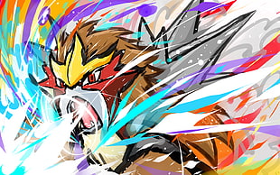 bird Pokemon illustration, ishmam, Pokémon, Entei, artwork