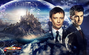 men's blue suit, Doctor Who, The Doctor, TARDIS, David Tennant HD wallpaper