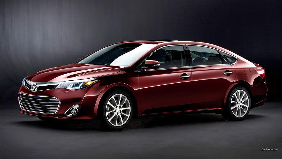 red and white convertible coupe, Toyota Avalon, car HD wallpaper