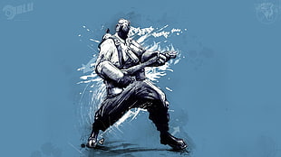 man holding rifle illustration, Team Fortress 2, Pyro (character), humor, video games