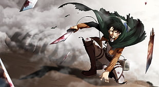 Attack on Titan male character digital wallpaper, Shingeki no Kyojin, Levi Ackerman, Levi Rivaille