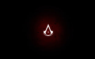 Assassins creed,  Assassins symbol,  Red,  Background HD wallpaper