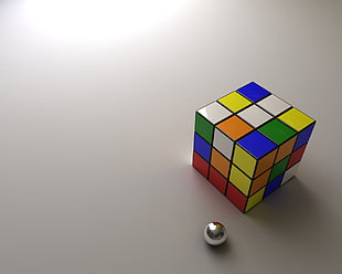 3x3 Rubik's cube, Rubik's Cube, CGI HD wallpaper