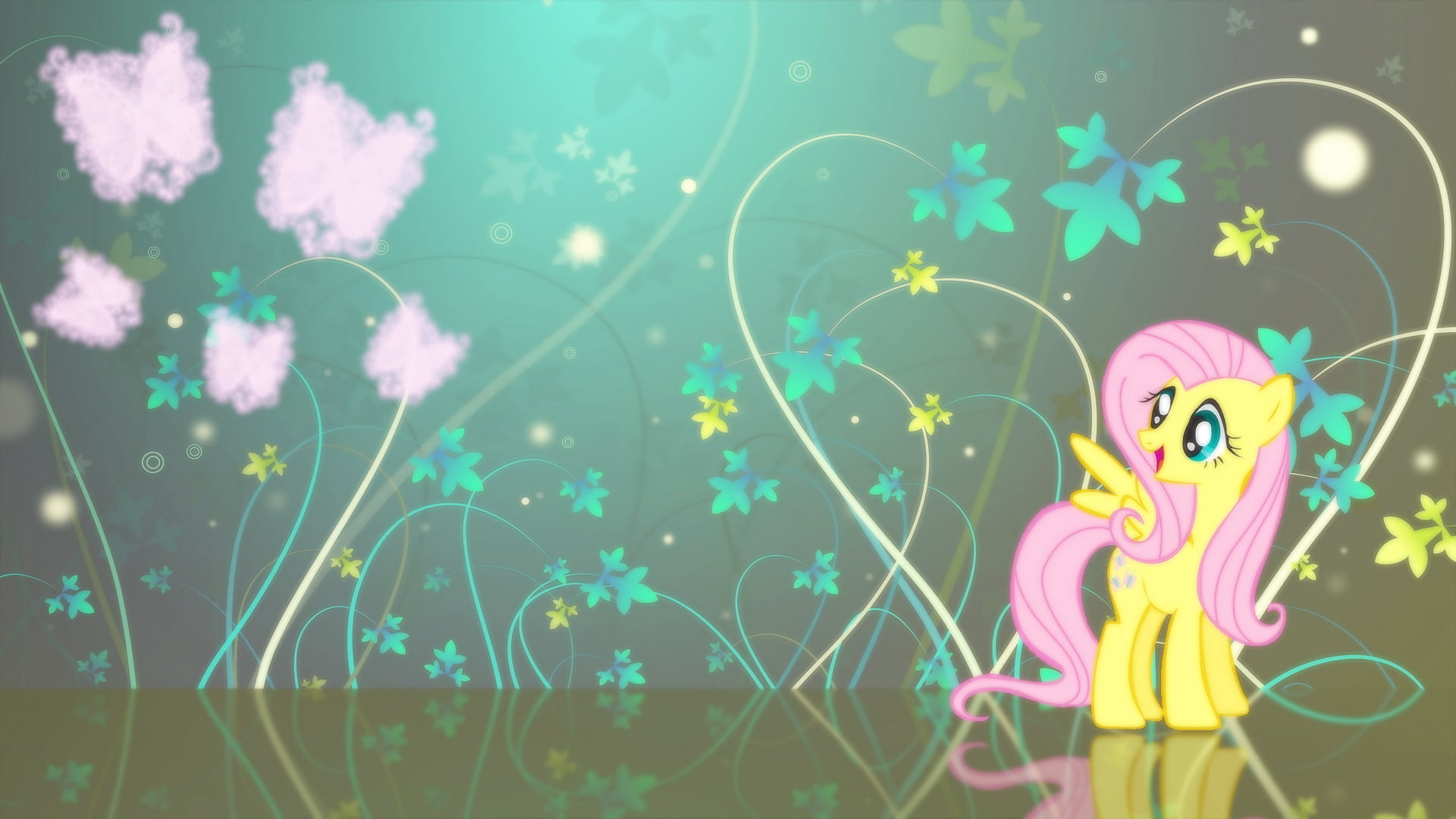 yellow and pink My Little Pony digital wallpaper, My Little Pony, Fluttershy