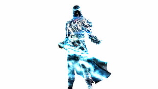 man wearing hood wallpaper, Assassin's Creed, Unity, double exposure, water HD wallpaper