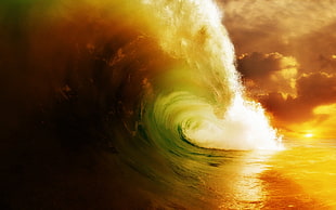 ocean wave illustration, waves