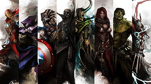 Marvel Avengers collage, The Avengers, Iron Man, Thor, Hulk