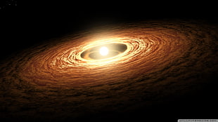 glowing planet, space HD wallpaper