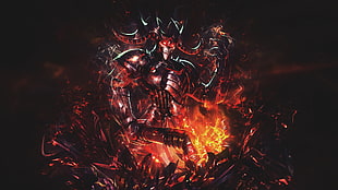 demon wallpaper, video games, Smite, Hades, Devil