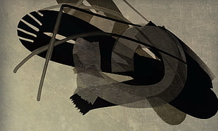 black and gray abstract illustration