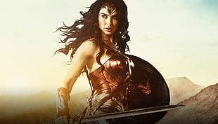 Wonder Woman Gal Gadot digital wallpaper