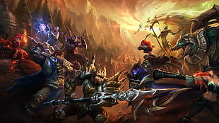 assorted-character of video games face off wallpaper, League of Legends