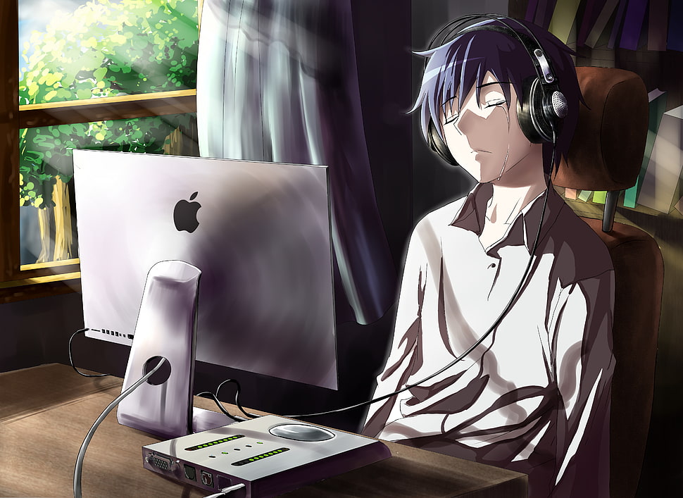 anime character crying HD wallpaper