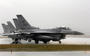 gray fighter jet, airplane, General Dynamics F-16 Fighting Falcon
