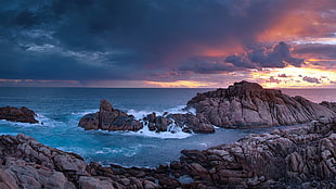 rock formation on ocean photo, Australian, canal, rock HD wallpaper