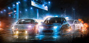 sports car digital wallpaper, car, Subaru Impreza WRX STi, Mazda MX-5 