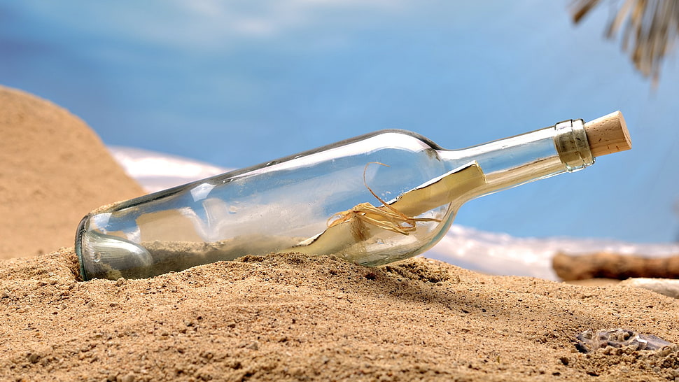 message in a bottle, bottles HD wallpaper