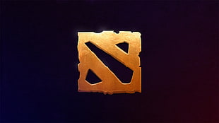 square gold-colored plate, Dota 2, video games
