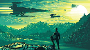 Star Wars, Star Wars: The Force Awakens, Dan Mumford HD wallpaper