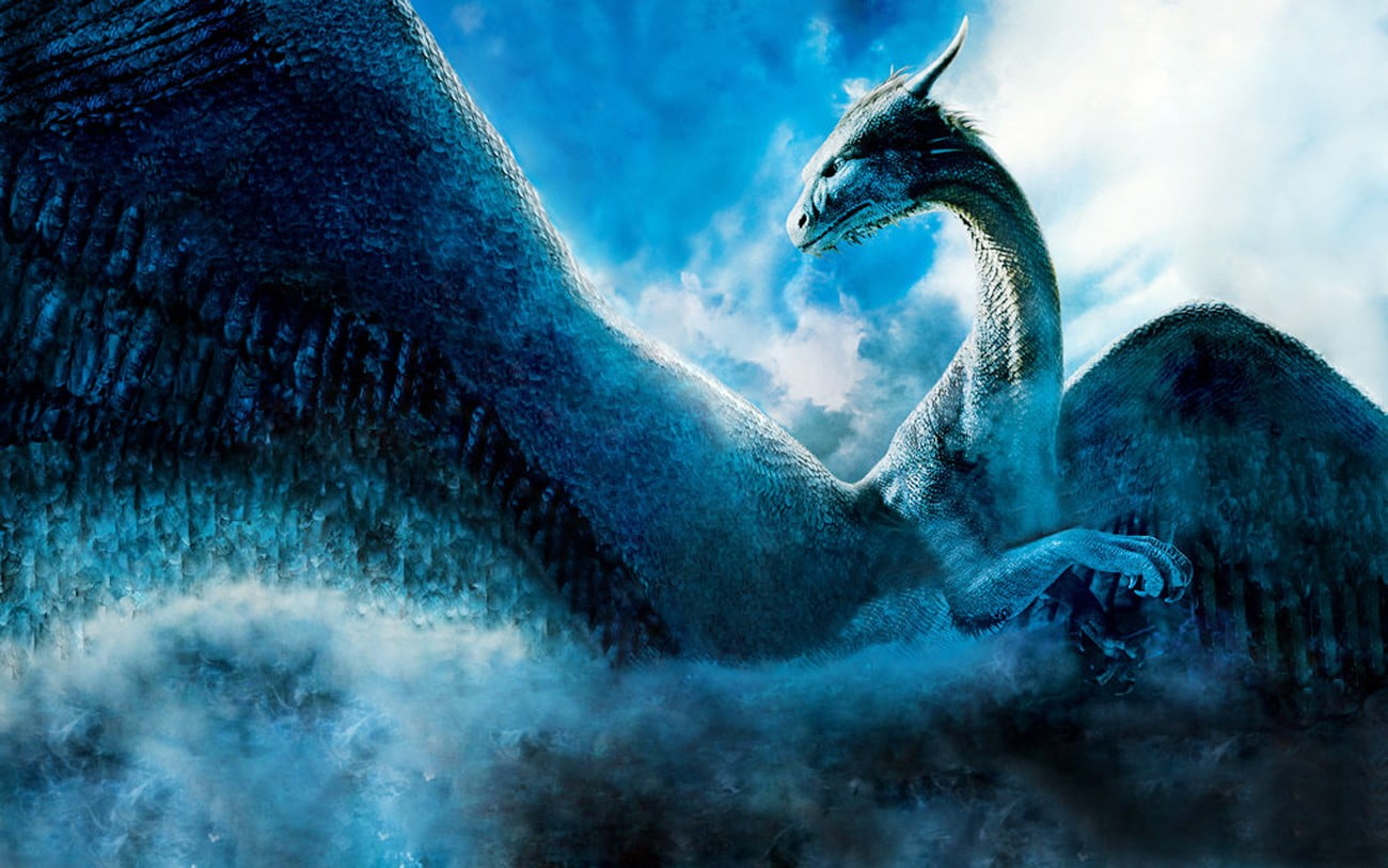 blue griffin wallpaper, dragon, Eragon, Saphira