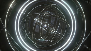 time, space, orb, lights