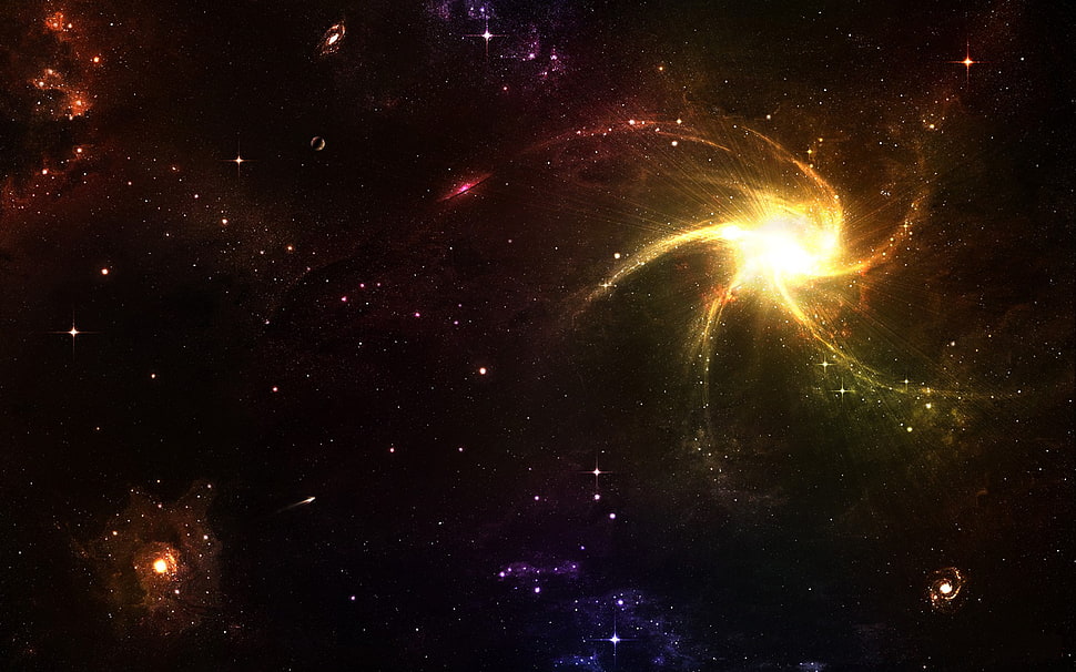 galaxy graphic wallpaper, space, galaxy HD wallpaper