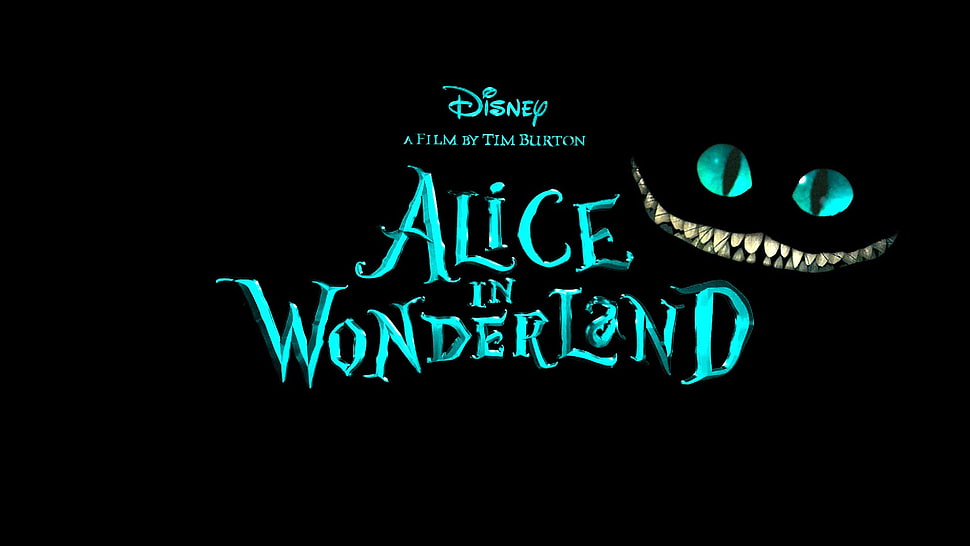Disney Alice in Wonderland wallpaper, movies, Alice in Wonderland, Cheshire Cat, black background HD wallpaper