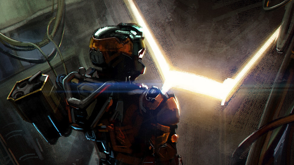 robot game application, Anthem, space HD wallpaper