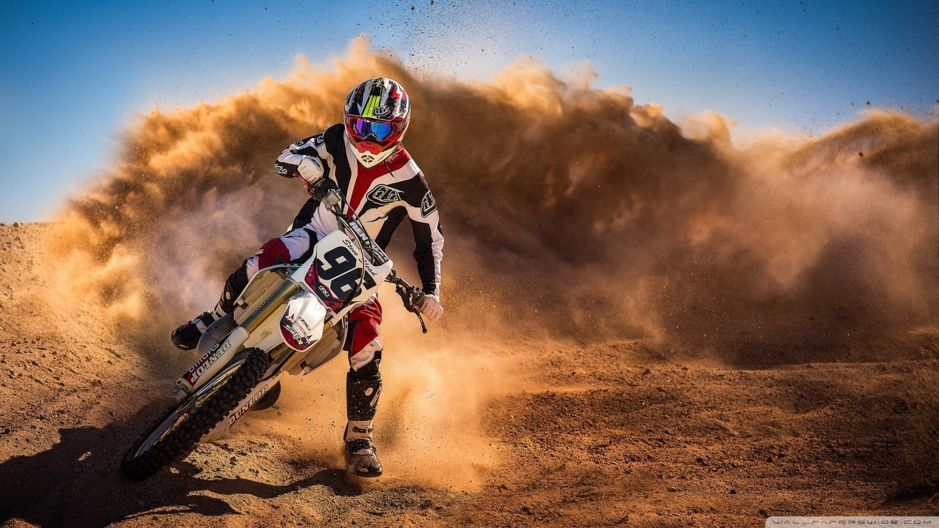 white and black motocross dirt bike, motorcycle, dirt bikes, cross