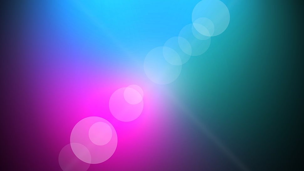 pink and teal boke HD wallpaper