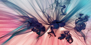 multicolored ink abstract artwork, chaotic, JR Schmidt, texture, digital art HD wallpaper