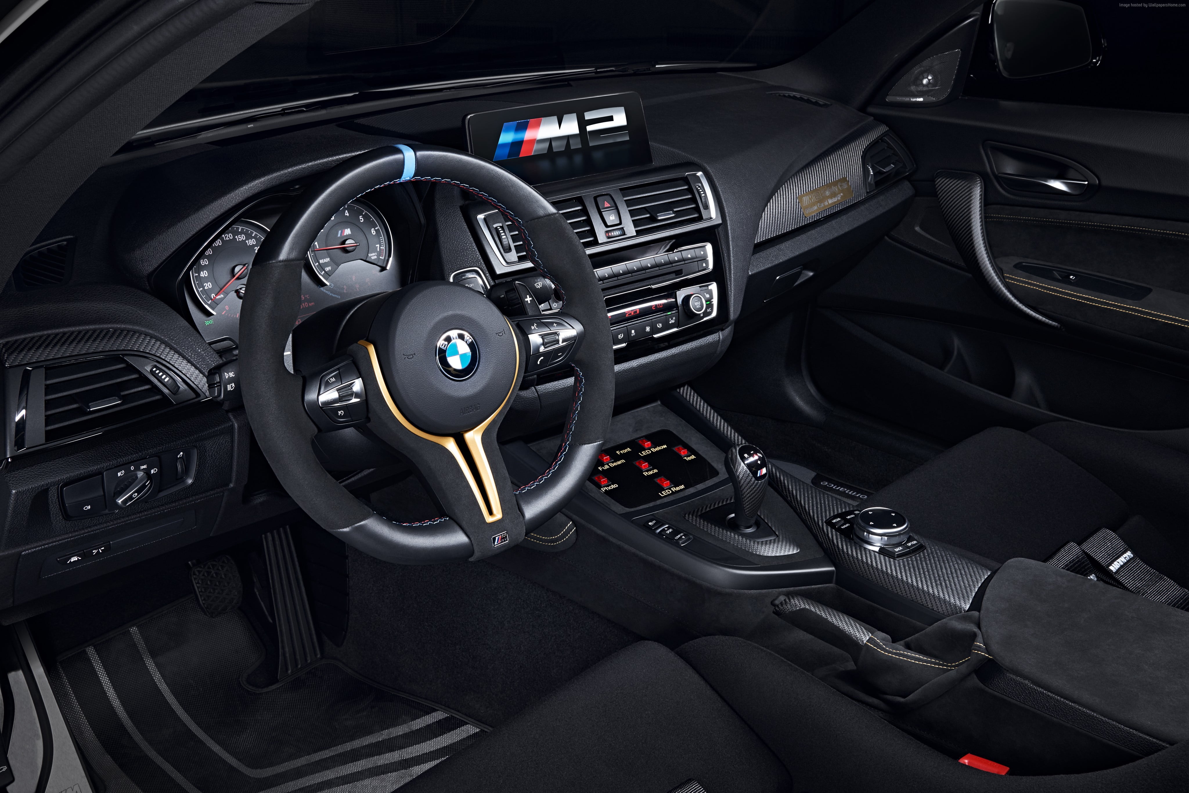 black BMW leather vehicle interior