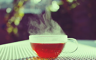 clear teacup with tea, tea, cup, liquid HD wallpaper