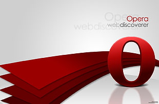 Opera Web Discoverer logo wallpaper, Opera browser, world, opera, red