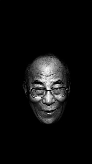 men's eyeglasses, Dalai Lama, Buddhism, men, portrait display HD wallpaper
