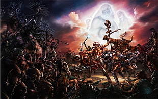 warriors wallpaper, painting, mythology