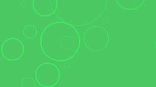 green bubbles digital wallpaper, minimalism, green, circle