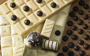 white and brown chocolates