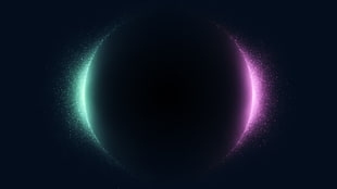 eclipse illustration, abstract, spherical