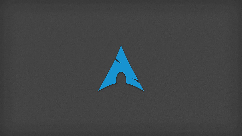 blue pyramid illustration, triangle, Arch Linux HD wallpaper