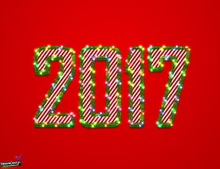 2017 illustration, holiday, 2017 (Year), Christmas ornaments  HD wallpaper