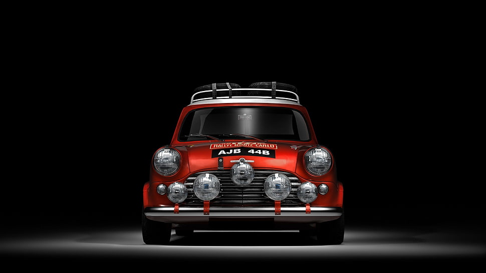 red vehicle, car, red cars, Mini Cooper, sports car HD wallpaper