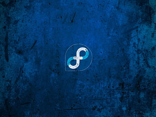 white and blue infinity logo illustration, Linux, Fedora HD wallpaper