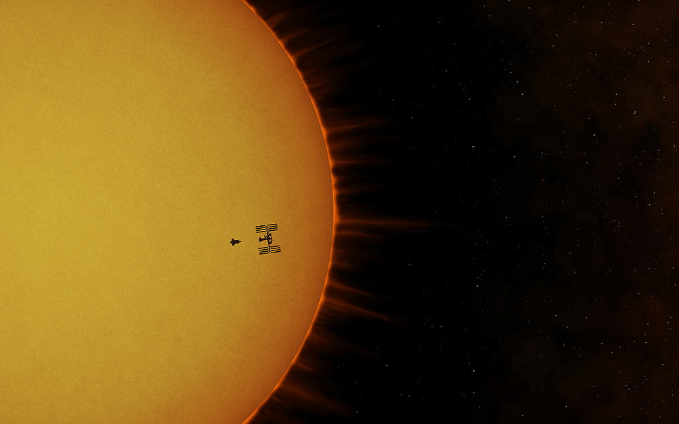 Sun, satellite HD wallpaper