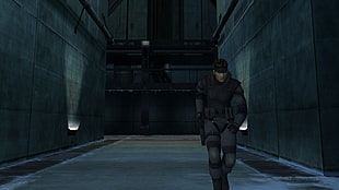 man character 3D wall paper, Metal Gear Solid , Solid Snake, GameCube, Metal Gear Solid: The Twin Snakes HD wallpaper