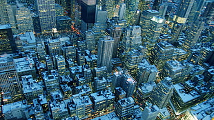 high-rise building cityscape, city