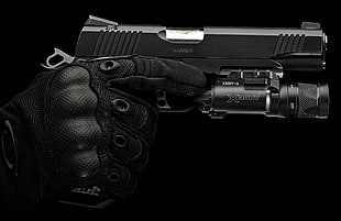 black semi automatic pistol HD wallpaper