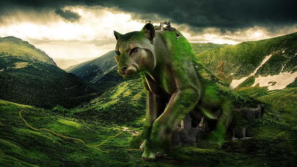jaguar temple grpahics, creativity HD wallpaper